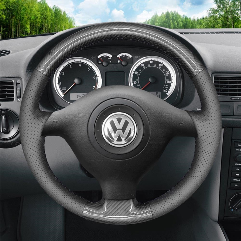 Steering Wheel Cover for Volkswagen VW Golf 4 Passat B5 Polo Bora Sharan GTI / Seat Leon MK1 / Skoda Fabia 1