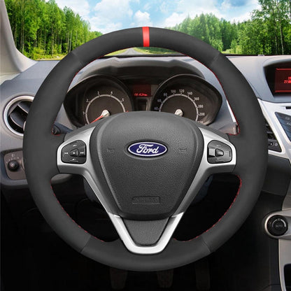 Steering Wheel Cover for Ford MK7 Fiesta VI VII Ecosport B-MAX Ka Tourneo Transit Courier 2008-2024