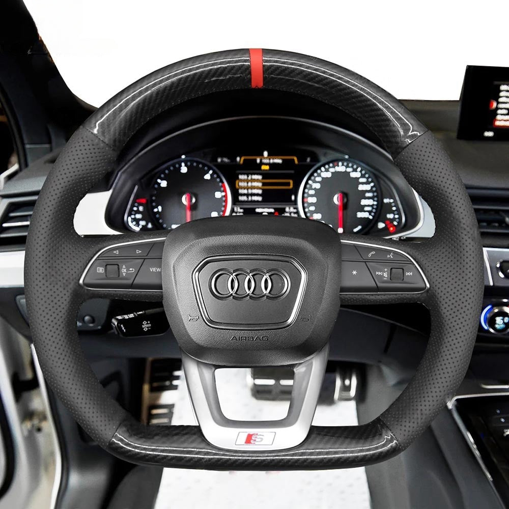 Steering Wheel Cover for Audi Q3 Q5 SQ5 Q7 SQ7 Q8 SQ8 RS 2015-2022