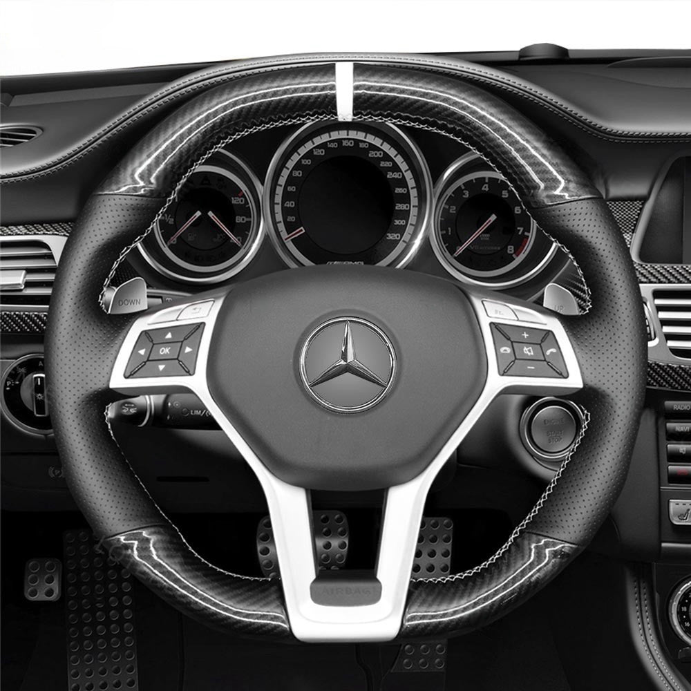Steering Wheel Cover for Mercedes-Benz AMG C63 W204 CLA45 CLS63 C117 C218 W212 R231