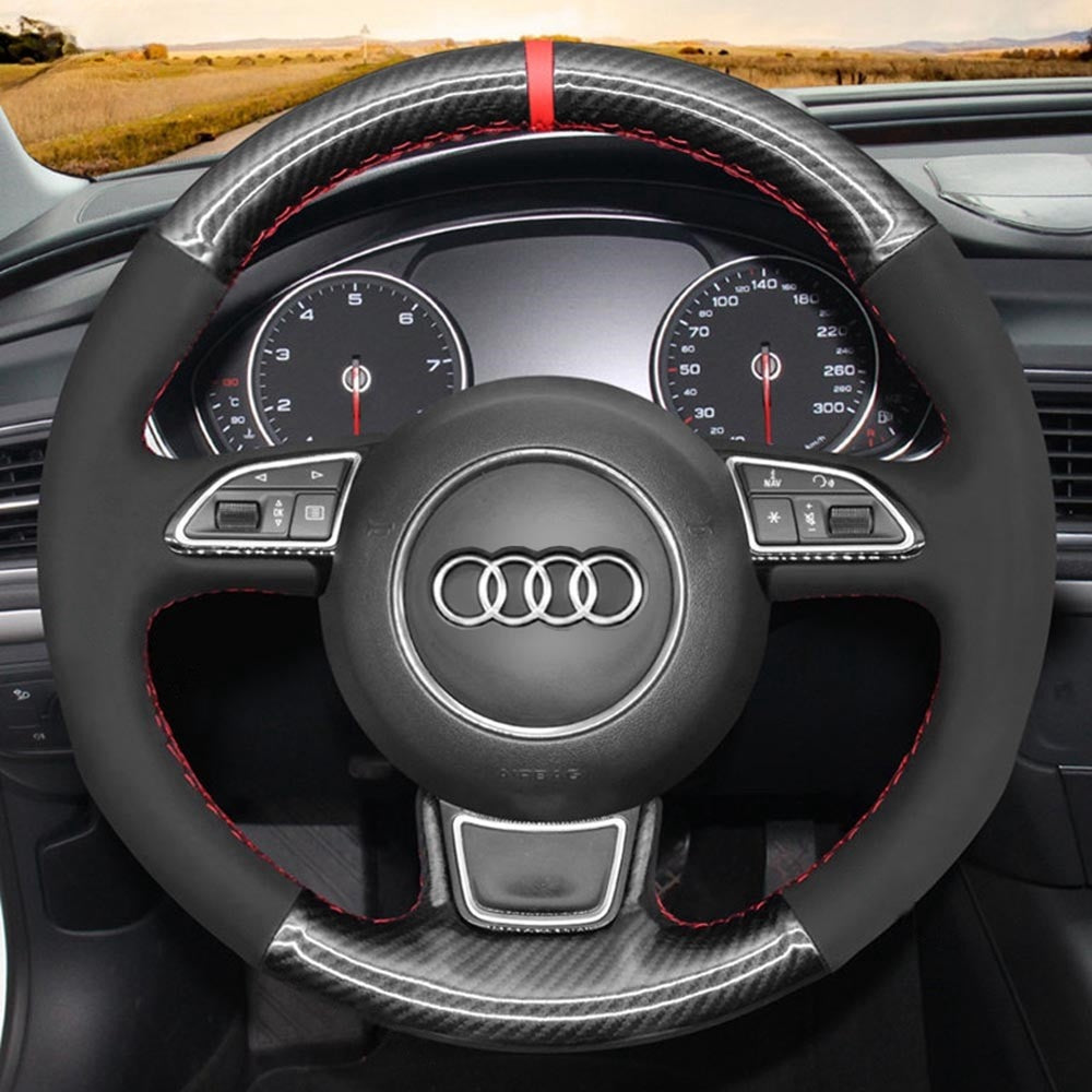 Steering Wheel Cover for Audi A3 A4 A5 A6 A7 Allroad RS S6 S7 S8