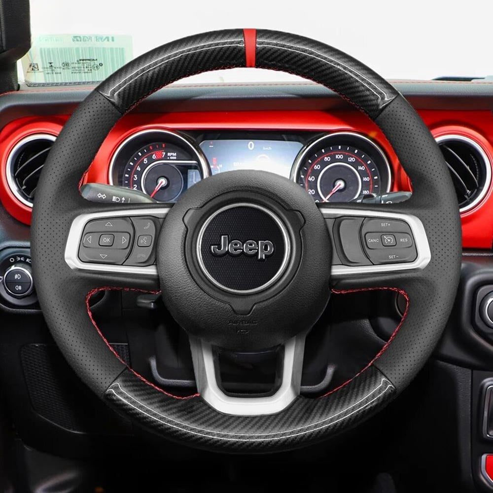 Steering Wheel Cover for Jeep Gladiator JT Wrangler JL Wrangler Unlimited 2018-2024