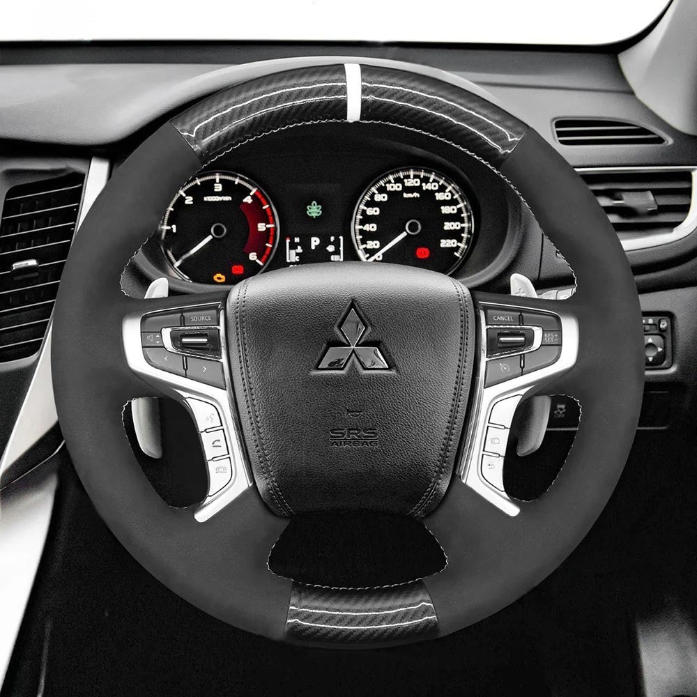 Steering Wheel Cover for Mitsubishi Outlander PHEV L200 Pajero Shogun Sport Triton Delica 2015-2024