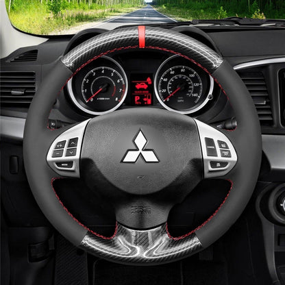 Steering Wheel Cover for Mitsubishi i-MiEV Lancer 9 IX Lancer Sportback Outlander Sport RVR ASX Colt L200 Triton