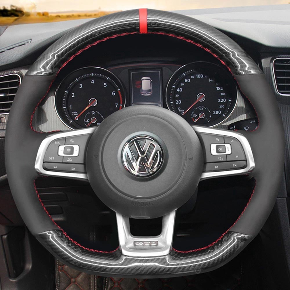 Steering Wheel Cover for Volkswagen VW Golf GTI 7 GTD GTE R Jetta GLI Polo 2013-2021
