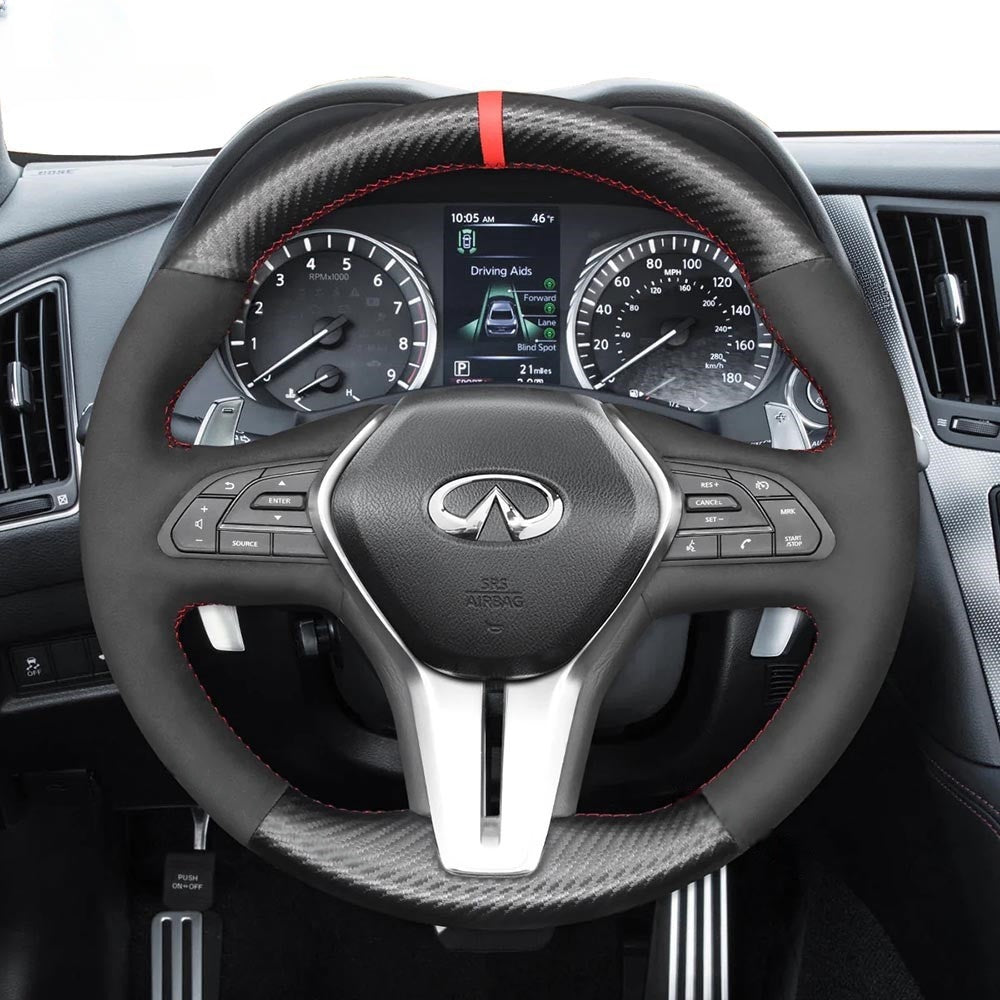 Steering Wheel Cover for Infiniti Q50 Q60 QX50 QX55 2016-2022