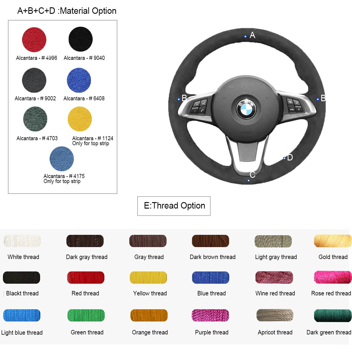 LQTENLEO Carbon Fiber Leather Suede Hand-stitched Car Steering Wheel Cover for BMW Z4 E89 2009-2016 - LQTENLEO Official Store