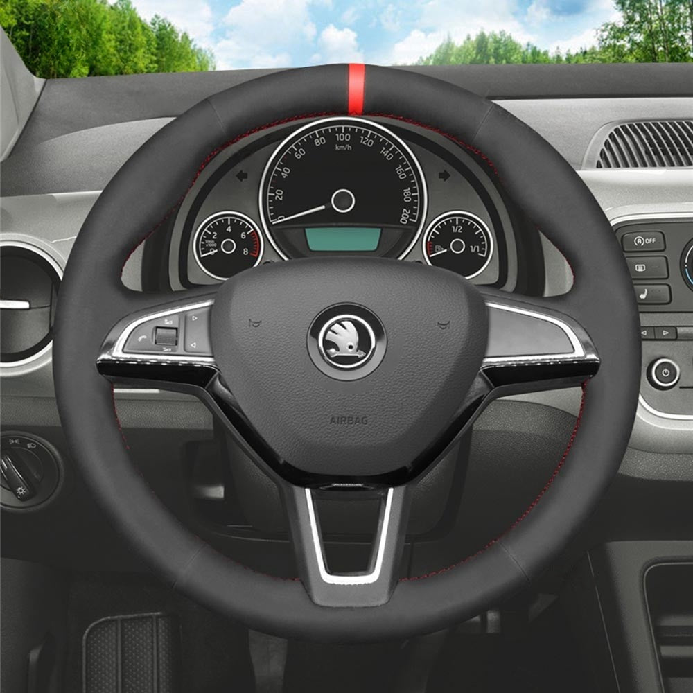 Steering Wheel Cover for Skoda Citigo Fabia Karoq Roomster Octavia Superb Yeti Kodiaq Scala 2013-2019