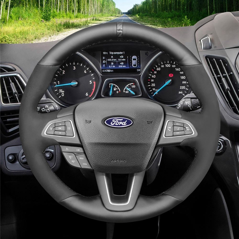 Steering Wheel Cover for Ford Focus Kuga Escape Grand C-Max Ecosport 2015-2022