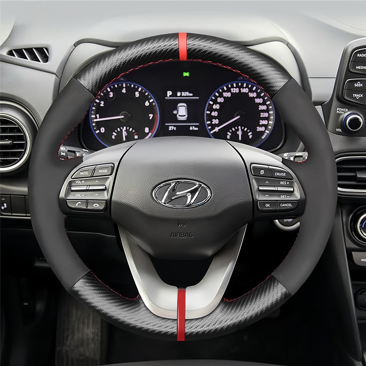Steering Wheel Cover for Hyundai Veloster i30 Elantra 2017-2023