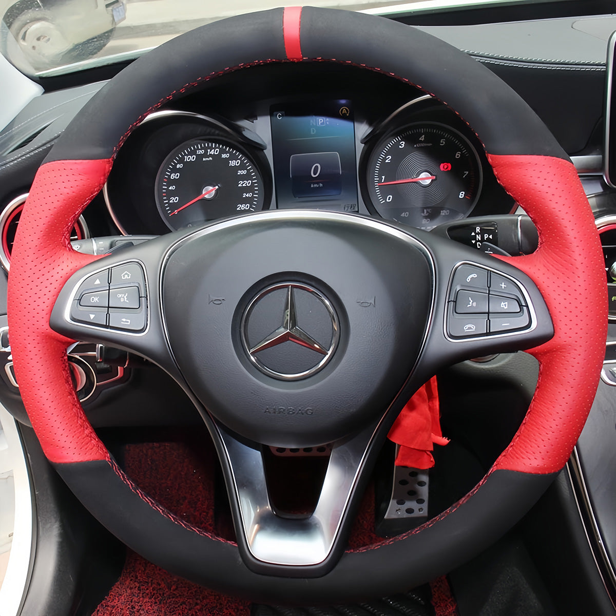 Steering Wheel Cover for Mercedes-Benz W205 C117 C218 W213 X156 X253 C253 W166 X166 W447