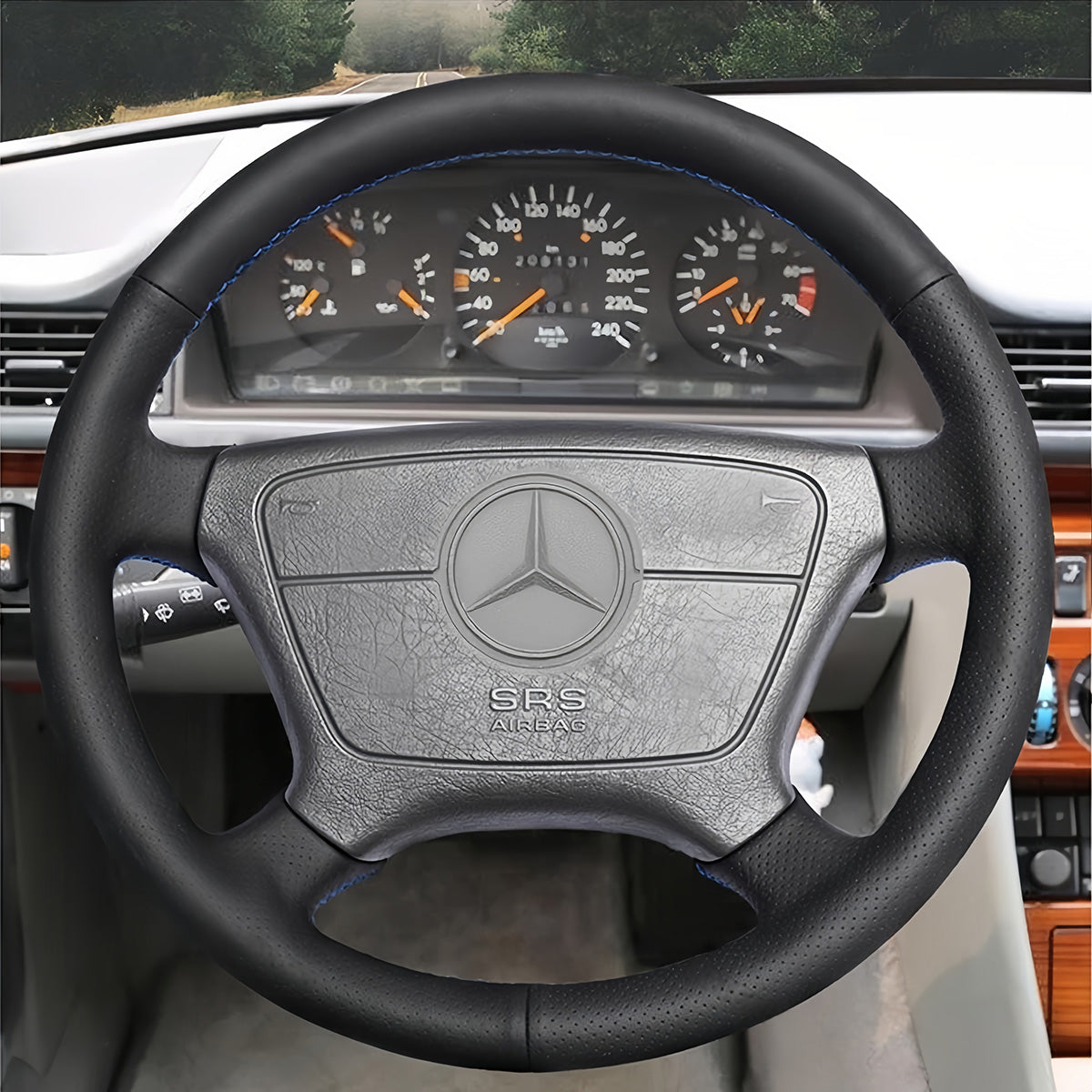 Steering Wheel Cover for Mercedes-Benz C-Class W202 CL-Class C140 E-Class W210 W124 S-Class W140 1993-2020
