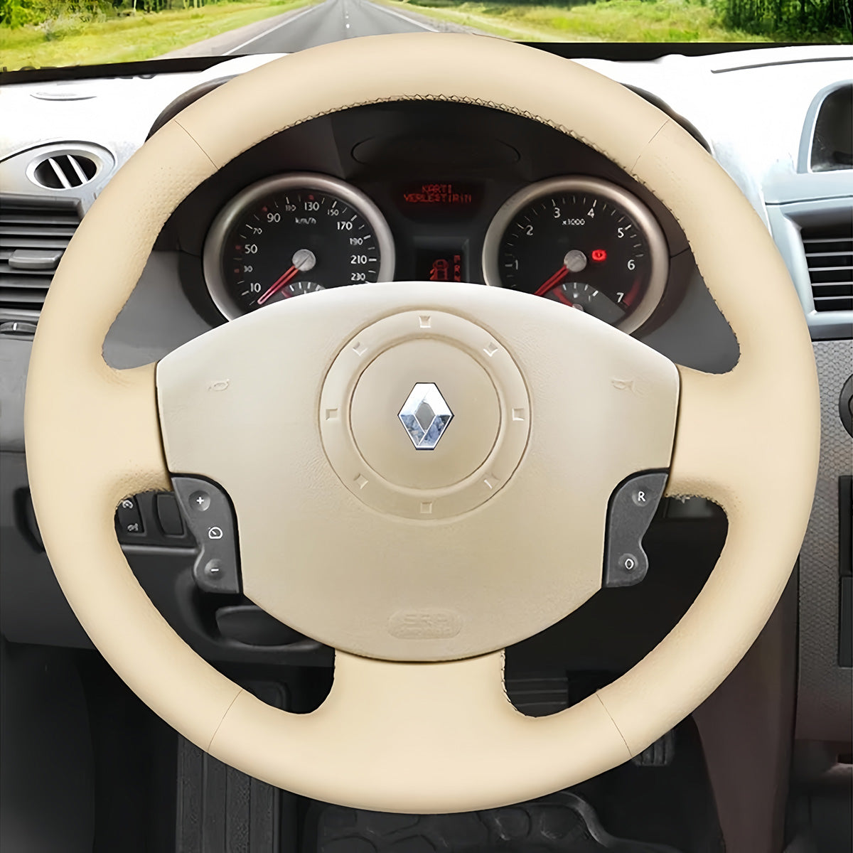 Steering Wheel Cover for Renault Megane Scenic 2 Grand Scenic Kangoo 2 2002-2013