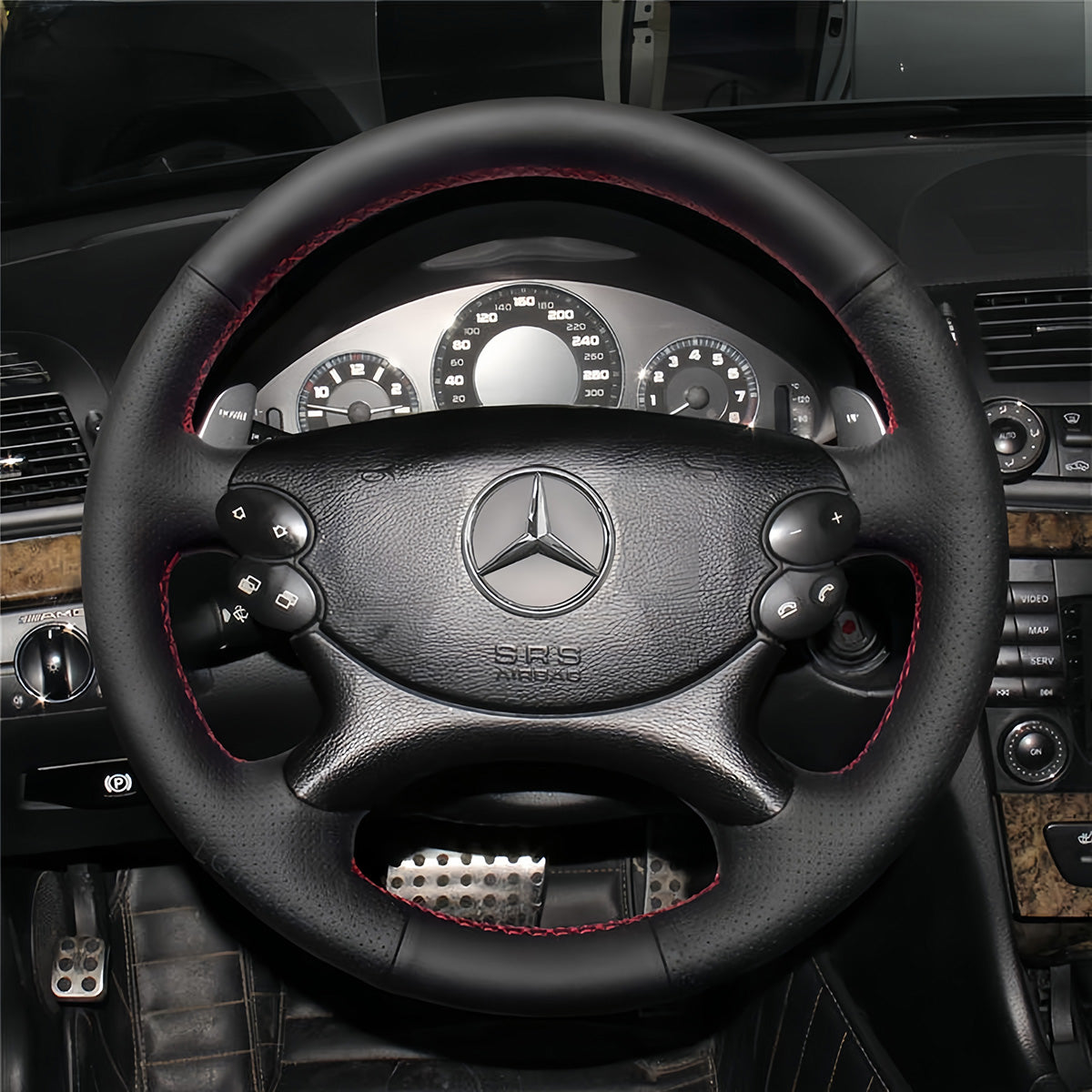 Steering Wheel Cover for Mercedes-Benz W211 C209 C219 W463 R230