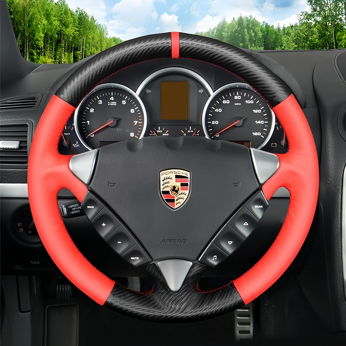 Steering Wheel Cover for Porsche Cayenne 2003-2010