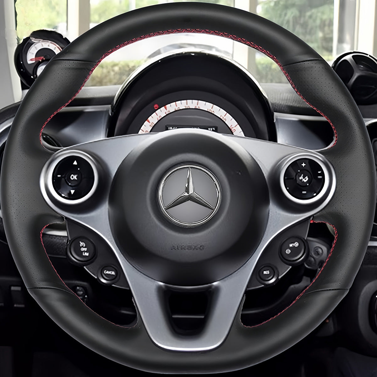 Steering Wheel Cover for Smart New Fortwo Forfour 2015-2017