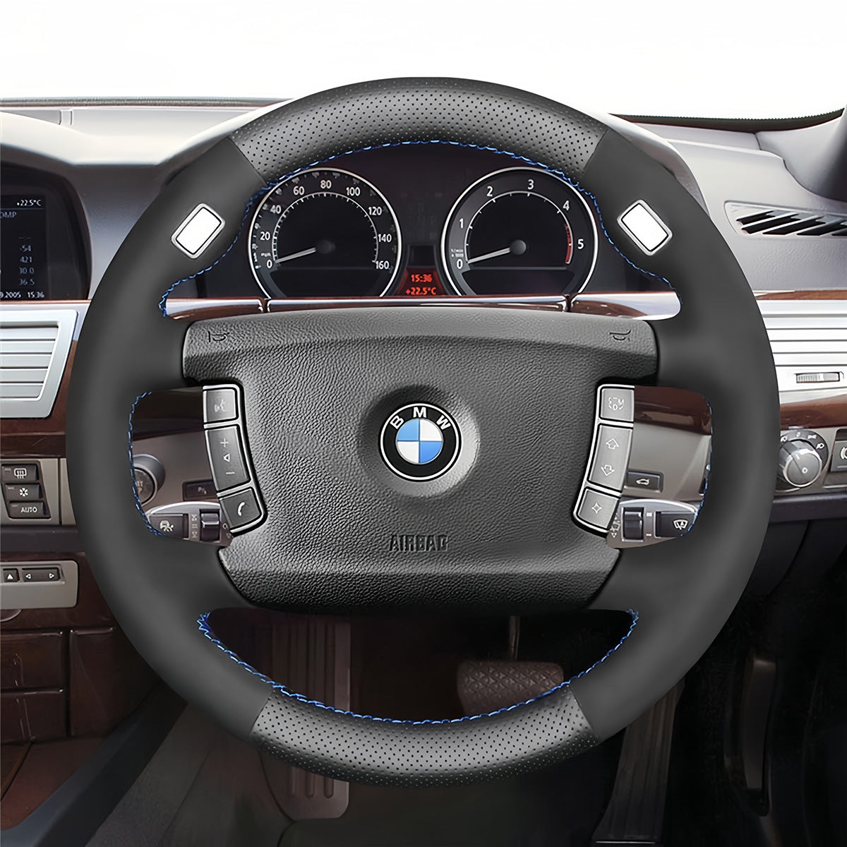 Steering Wheel Cover for BMW 7 Series E65 E66 E67 E68 2002-2008