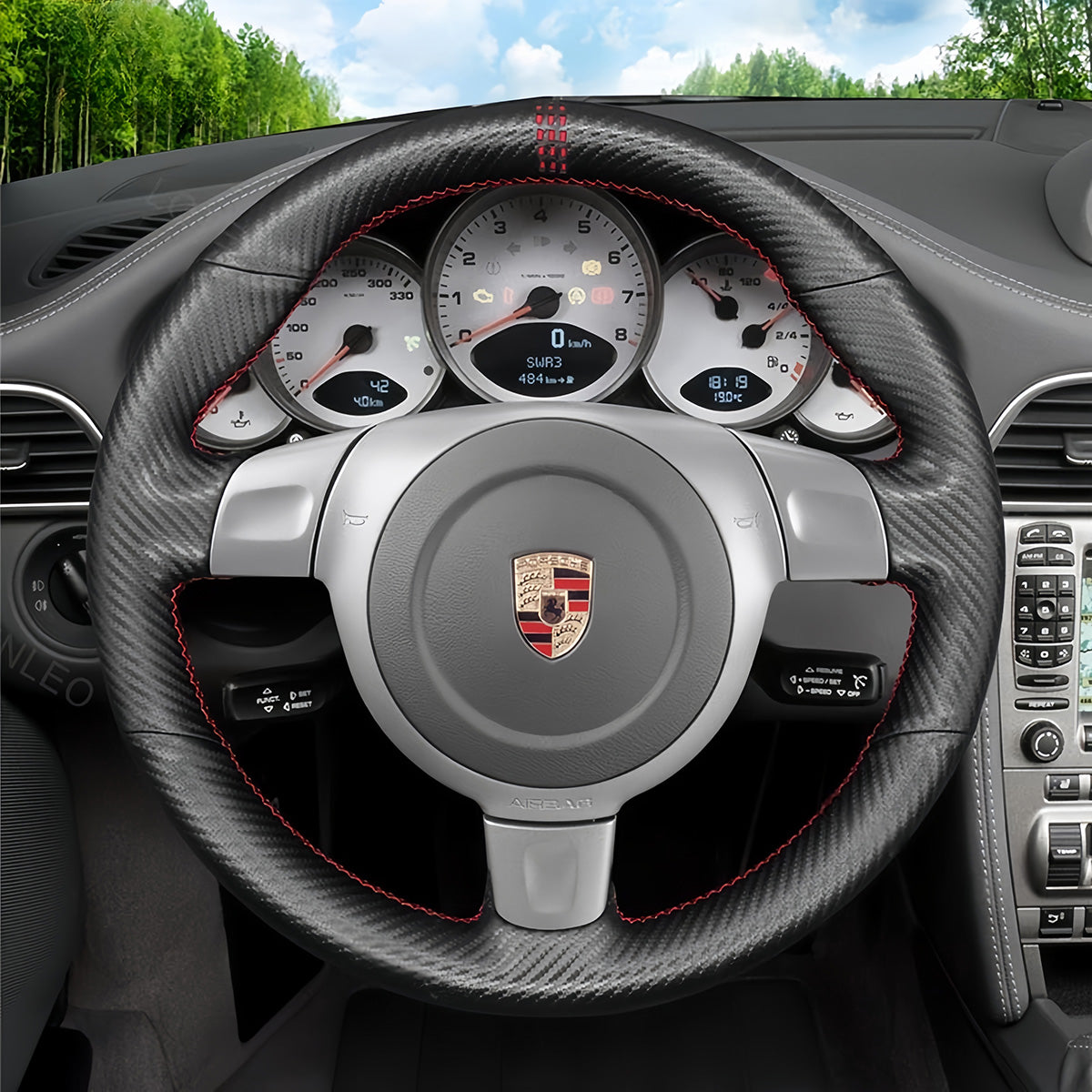 Lenkradbezug für Porsche 911 997 Boxster 987 Cayman 987 2004-2010
