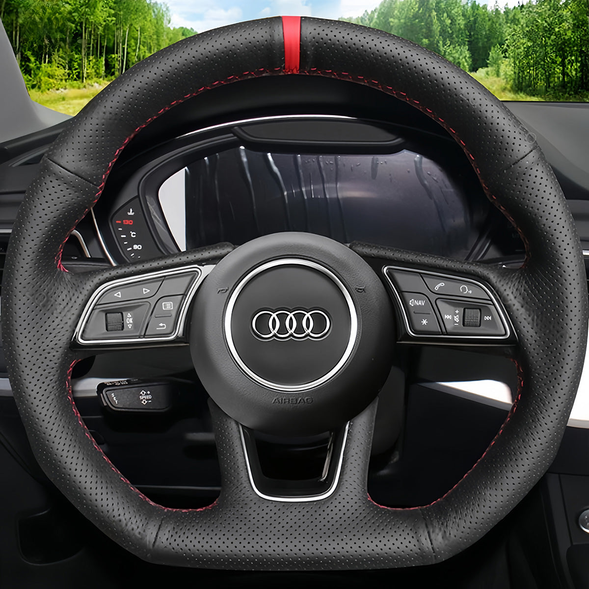 Steering Wheel Cover for Audi A3 A5 RS 3 RS 5 S3 S4 S5 2015-2022