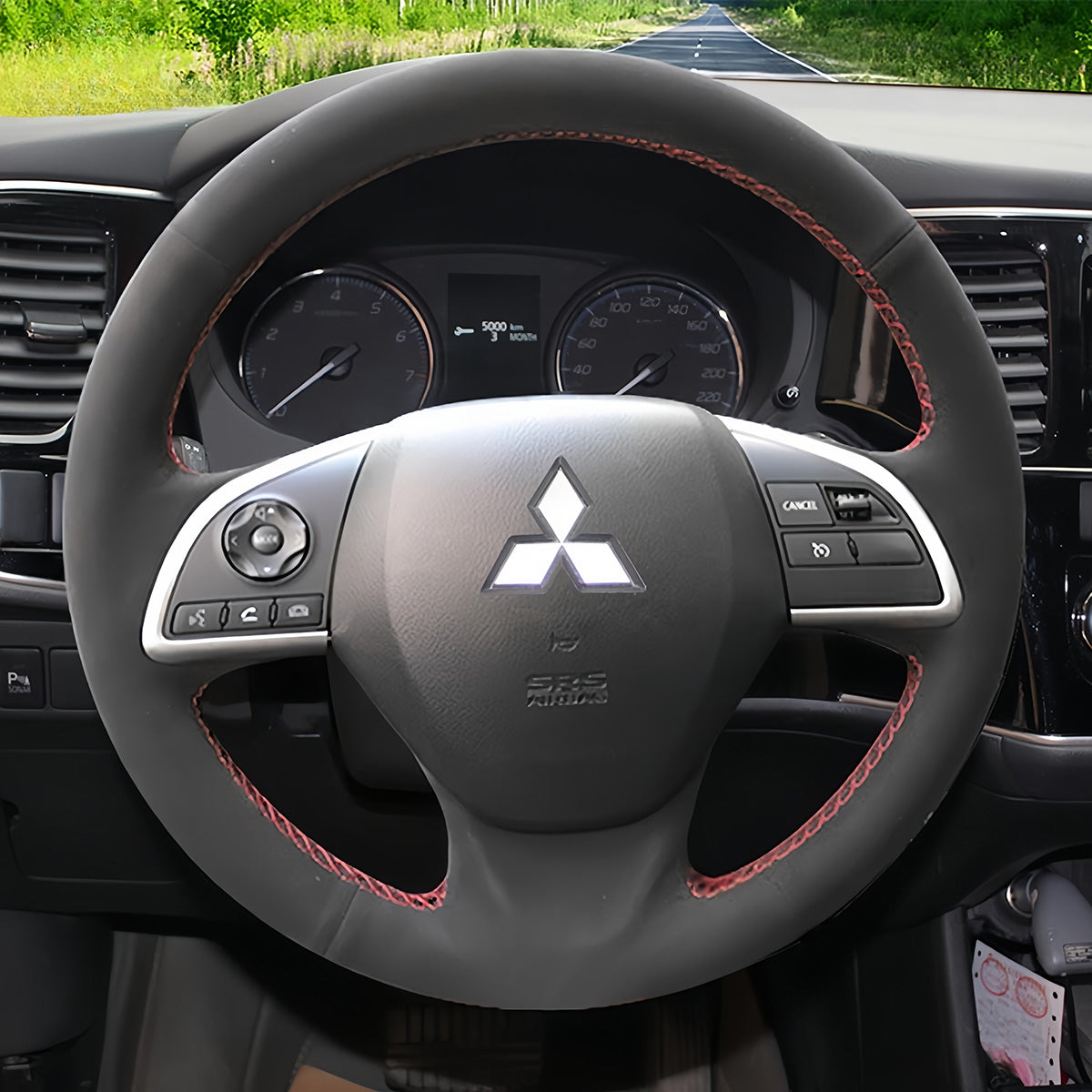 Steering Wheel Cover for Nissan Dayz Roox / Mitsubishi Outlander Mirage ASX Triton L200 Eclipse Cross 2012-2022