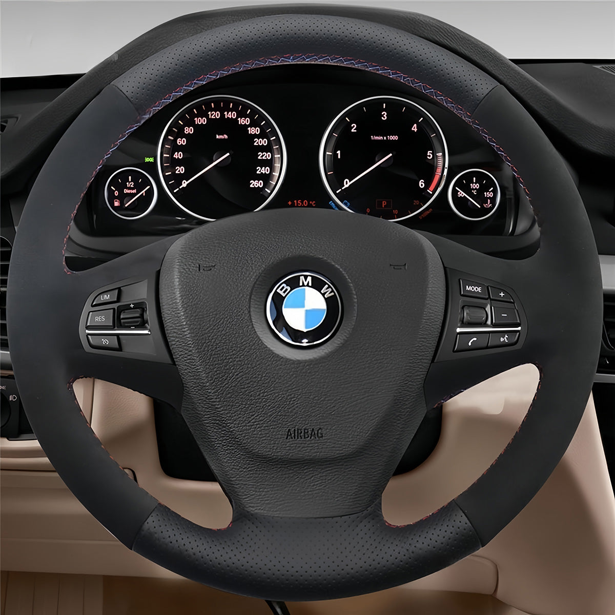Steering Wheel Cover for BMW X3 F25 2011-2013 X5 F15 2014