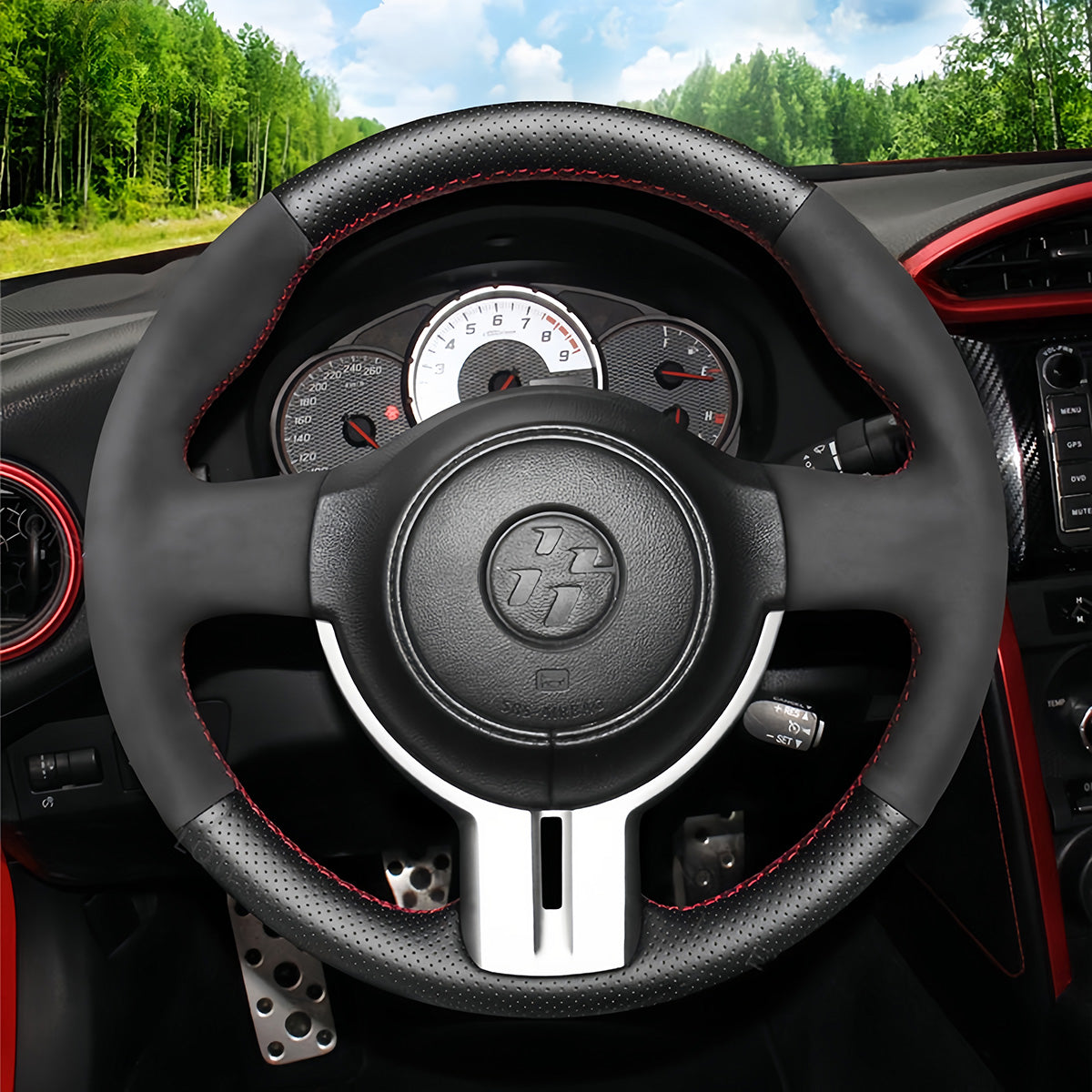 Steering Wheel Cover for Toyota 86 GT86 2012-2016 Subaru BRZ 2012-2015