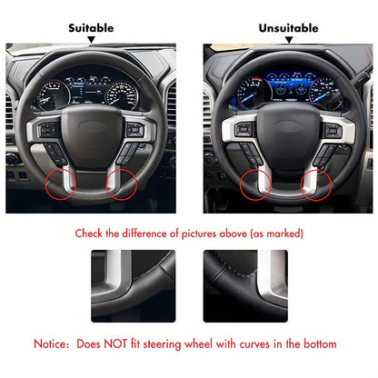 Steering Wheel Cover for Ford F-150 F150 F-250 F250 F-350 F350 F-450 F450 Expedition 2015-2023