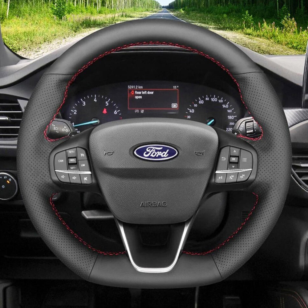 Steering Wheel Cover for Ford Escape Focus Fiesta Kuga Puma ST ST-Line 2017-2025