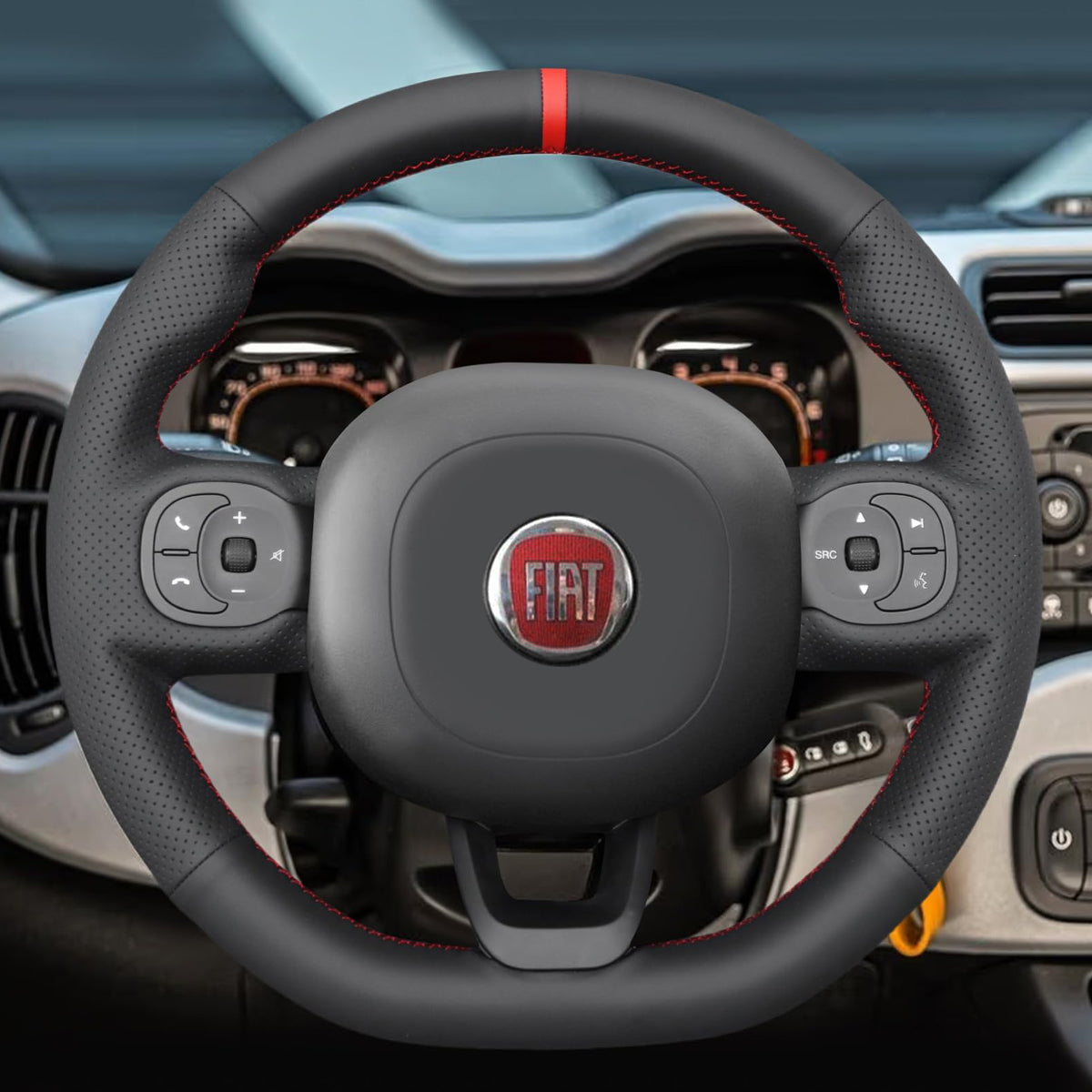 Steering Wheel Cover for Fiat Panda 2012-2024