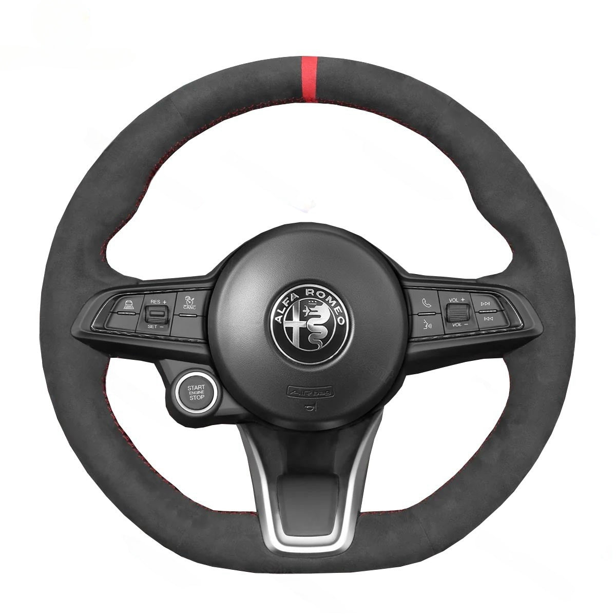 Steering Wheel Cover for Alfa Romeo Giulia Stelvio Tonale 2020-2022
