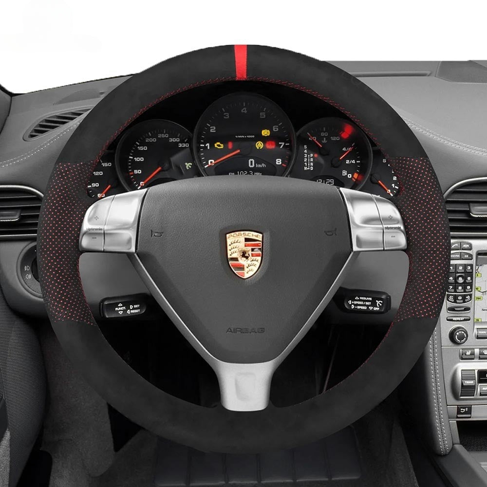 Steering Wheel Cover for Porsche 911 997 Boxster Cayman 987 2004-2010