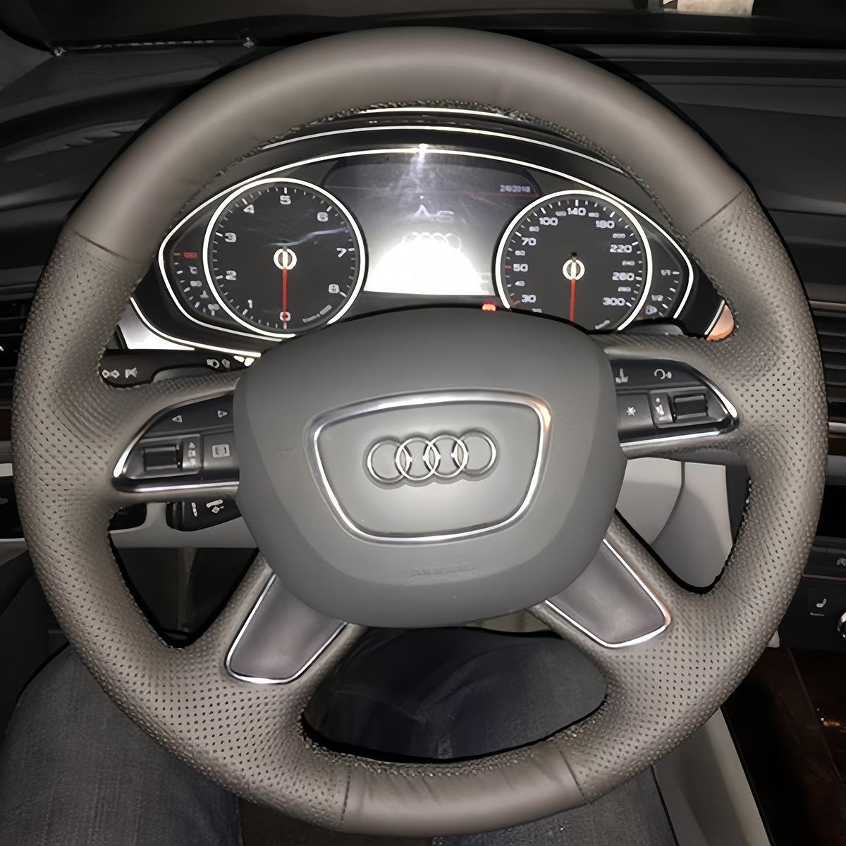Steering Wheel Cover for Audi A3 A4 A6 A8 Q3 Q5 Q7 Allroad 2010-2019