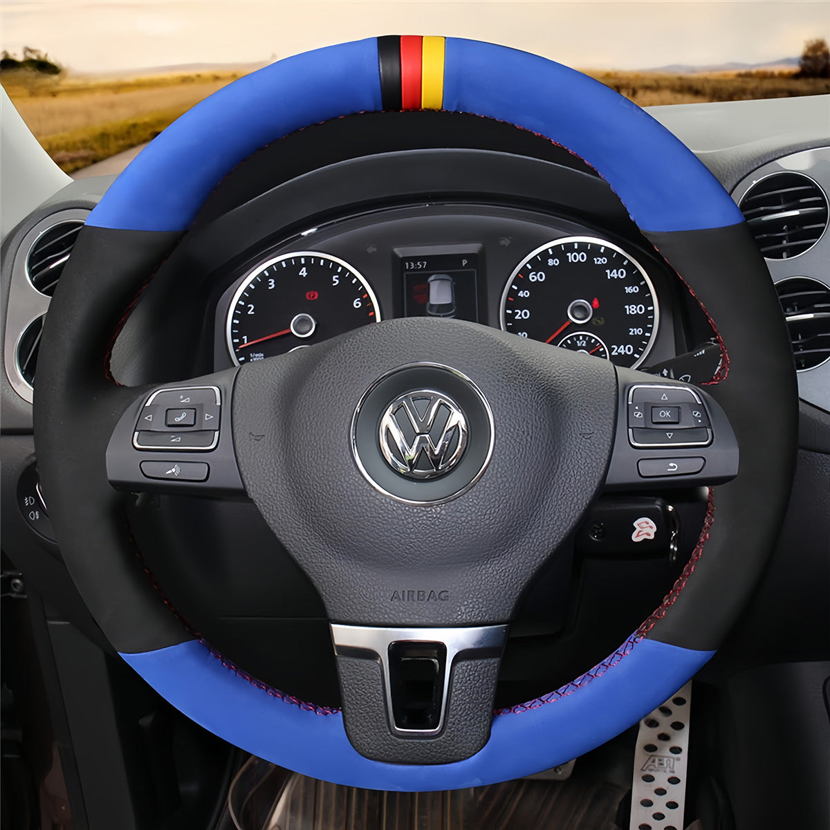 Steering Wheel Cover for Volkswagen VW Golf Tiguan Limited Passat Golf Jetta CC 2009-2018