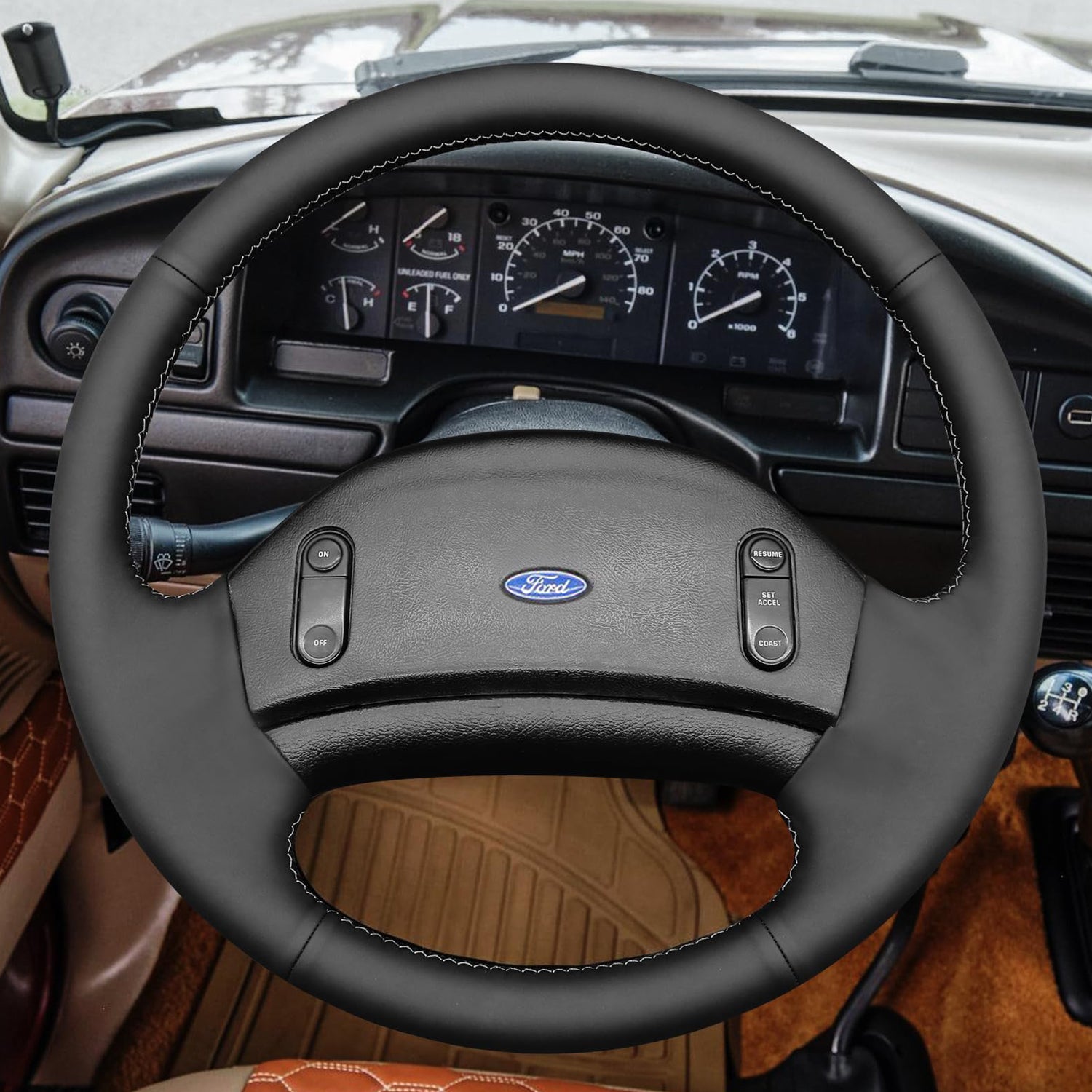 Steering Wheel Cover for Ford F150 F250 F350 Bronco 1992-1996