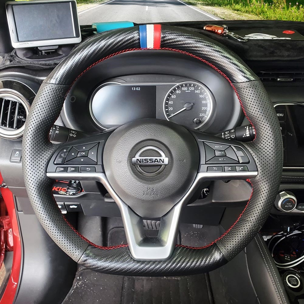 Lenkradbezug für Nissan Altima Kicks Leaf Rogue Sentra Versa Qashqai X-Trail Juke Micra 2016-2024