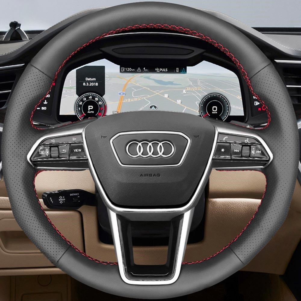 Steering Wheel Cover for Audi A6 A7 A8 S6 S7 S8 RS 6 RS 7 E-Tron 2018-2022
