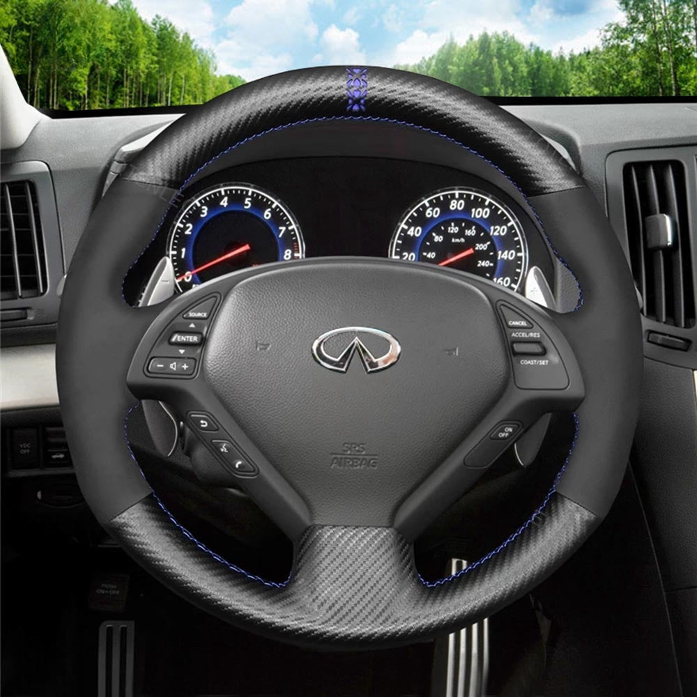 Steering Wheel Cover for Infiniti G25 G35 G37 EX30 EX35 EX37 Q40 Q60 QX50 / Nissan Skyline