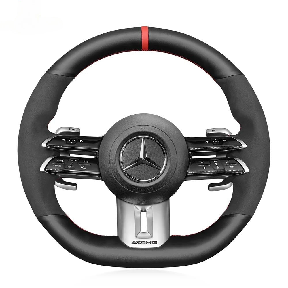 Steering Wheel Cover for Mercedes-Benz AMG GT C190 R190 E53 E63S W213 EQE V295 SL55 SL63 R232 2021-2023