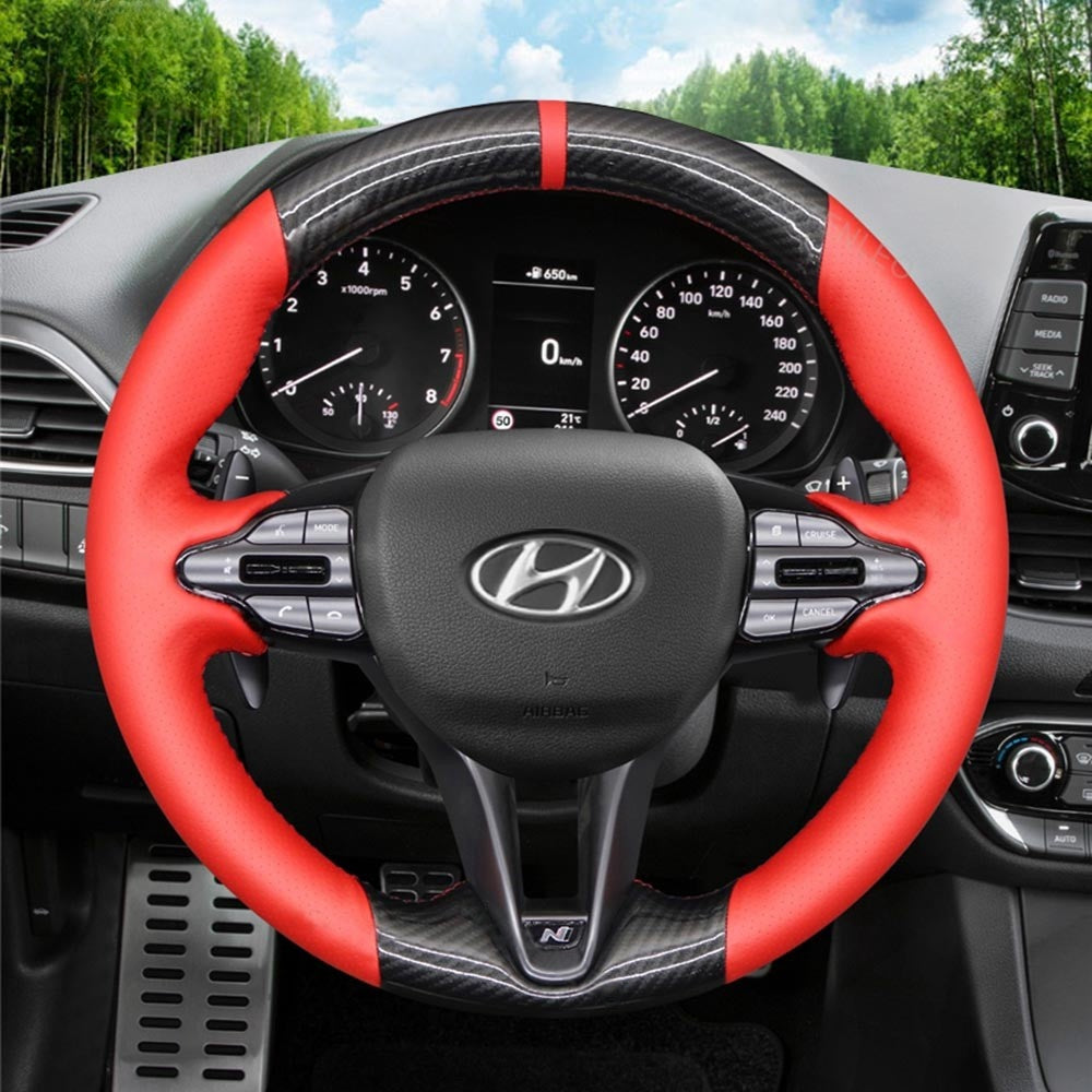 Steering Wheel Cover for Hyundai Elantra Kona Veloster i20N i30N 2017-2024