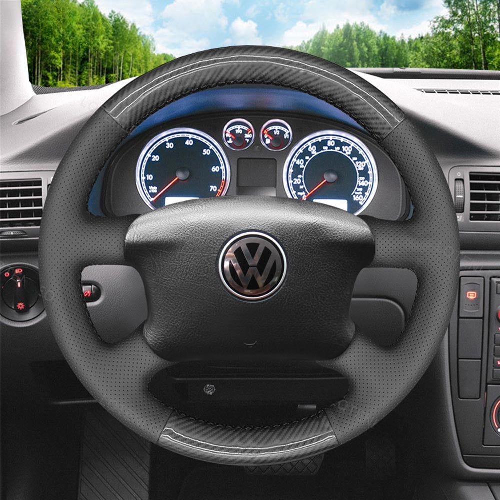 Lenkradbezug für Volkswagen Golf 4 IV Passat B5 Variante Sharan Bora T4 T5 Jetta EuroVan 1997-2010