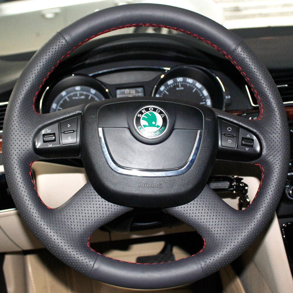 Steering Wheel Cover for Skoda Octavia Roomster Fabia Superb Yeti 2008-2013