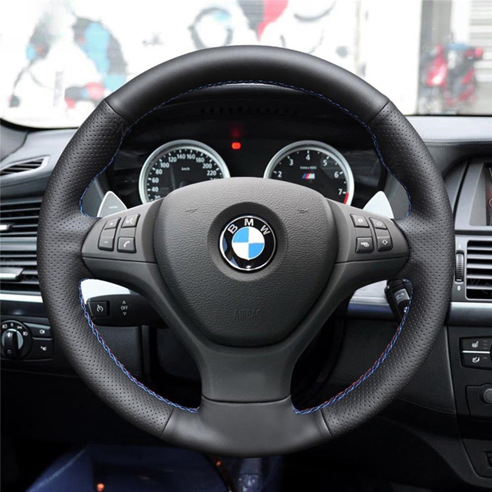 Steering Wheel Cover for BMW M Sport X5 E70 2006-2013 X6 E71 M50d 2009-2014
