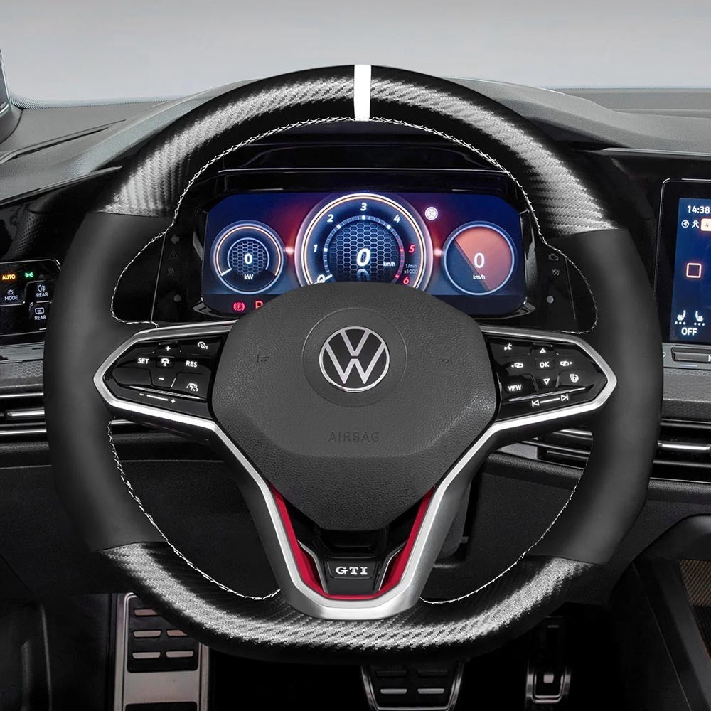 Steering Wheel Cover for Volkswagen VW MK8 Golf 8 GTI GTD GTE R Arteon Tiguan Touareg 2020-2021