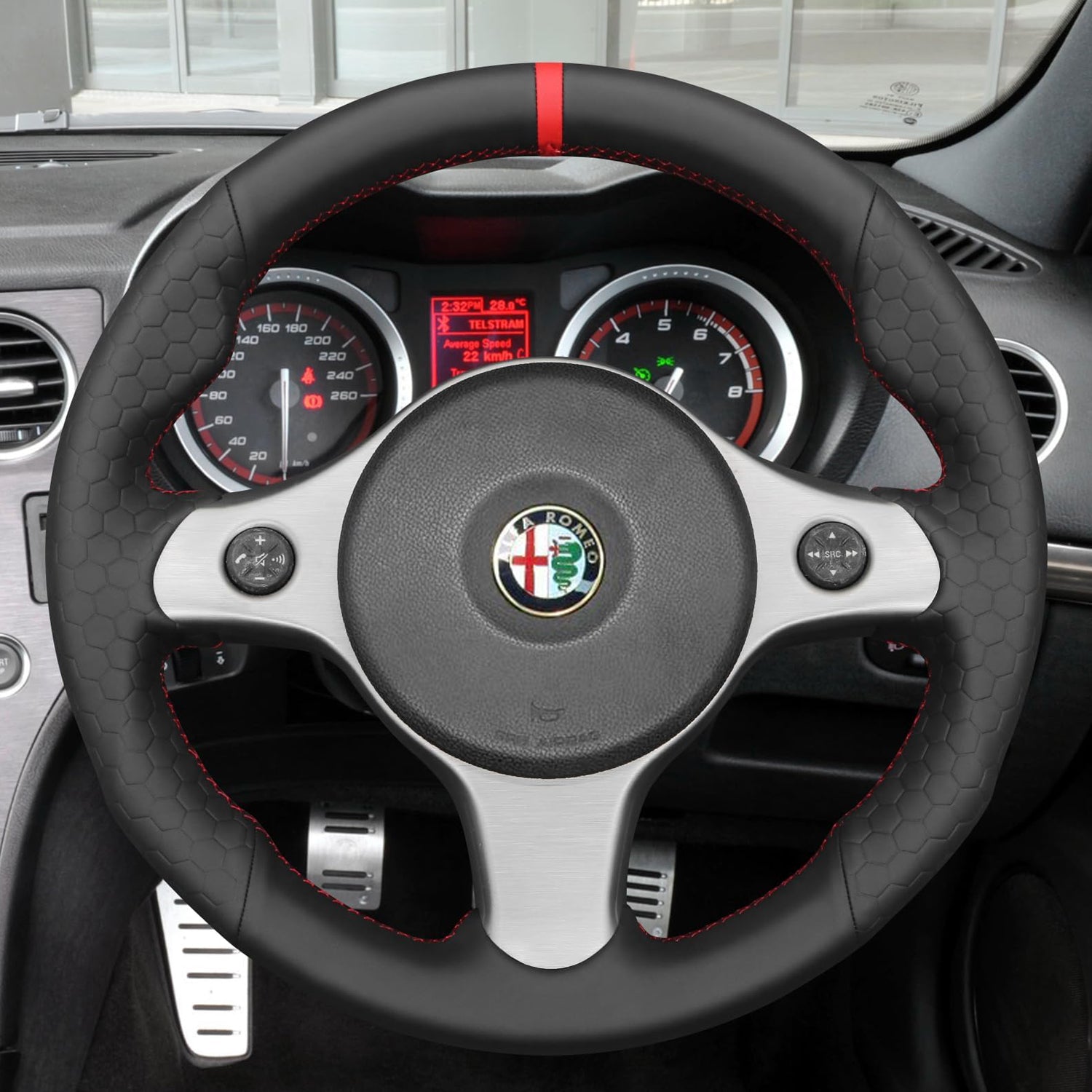 Steering Wheel Cover for Alfa Romeo 159 TI JTDM Brera Spider Sportwagon 2005-2011