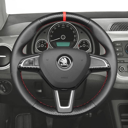 Steering Wheel Cover for Skoda Citigo Fabia Karoq Roomster Octavia Superb Yeti Kodiaq Scala 2013-2019