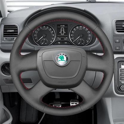 Steering Wheel Cover for Skoda Octavia Citigo Roomster Fabia Superb Yeti 2008-2013