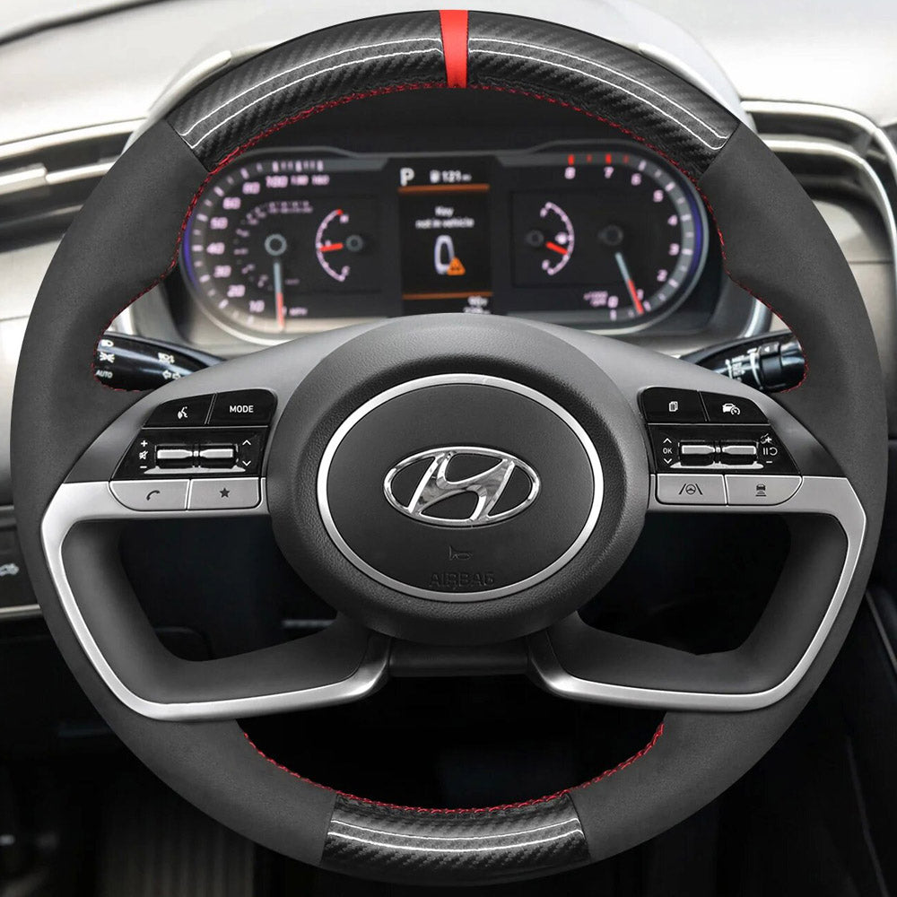 Steering Wheel Cover for Hyundai Tucson Elantra i30 Sedan 2020-2024