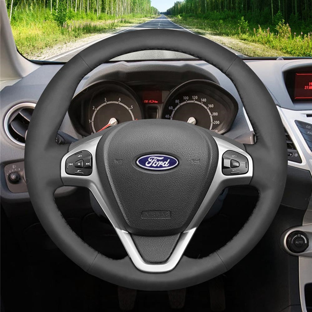 Steering Wheel Cover for Ford MK7 Fiesta VI VII Ecosport B-MAX Ka Tourneo Transit Courier 2008-2024