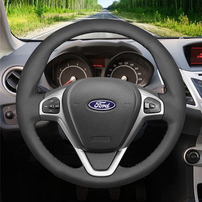 Steering Wheel Cover for Ford MK7 Fiesta VI VII Ecosport B-MAX Ka Tourneo Transit Courier 2008-2024