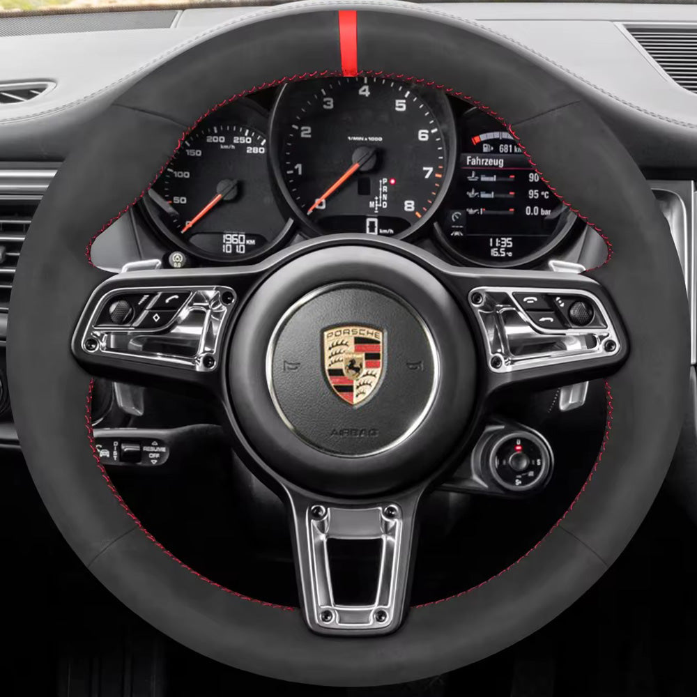 Steering Wheel Cover for Porsche 718 Boxster Cayman Spyder 911 991 Cayenne Macan Panamera 2014-2022